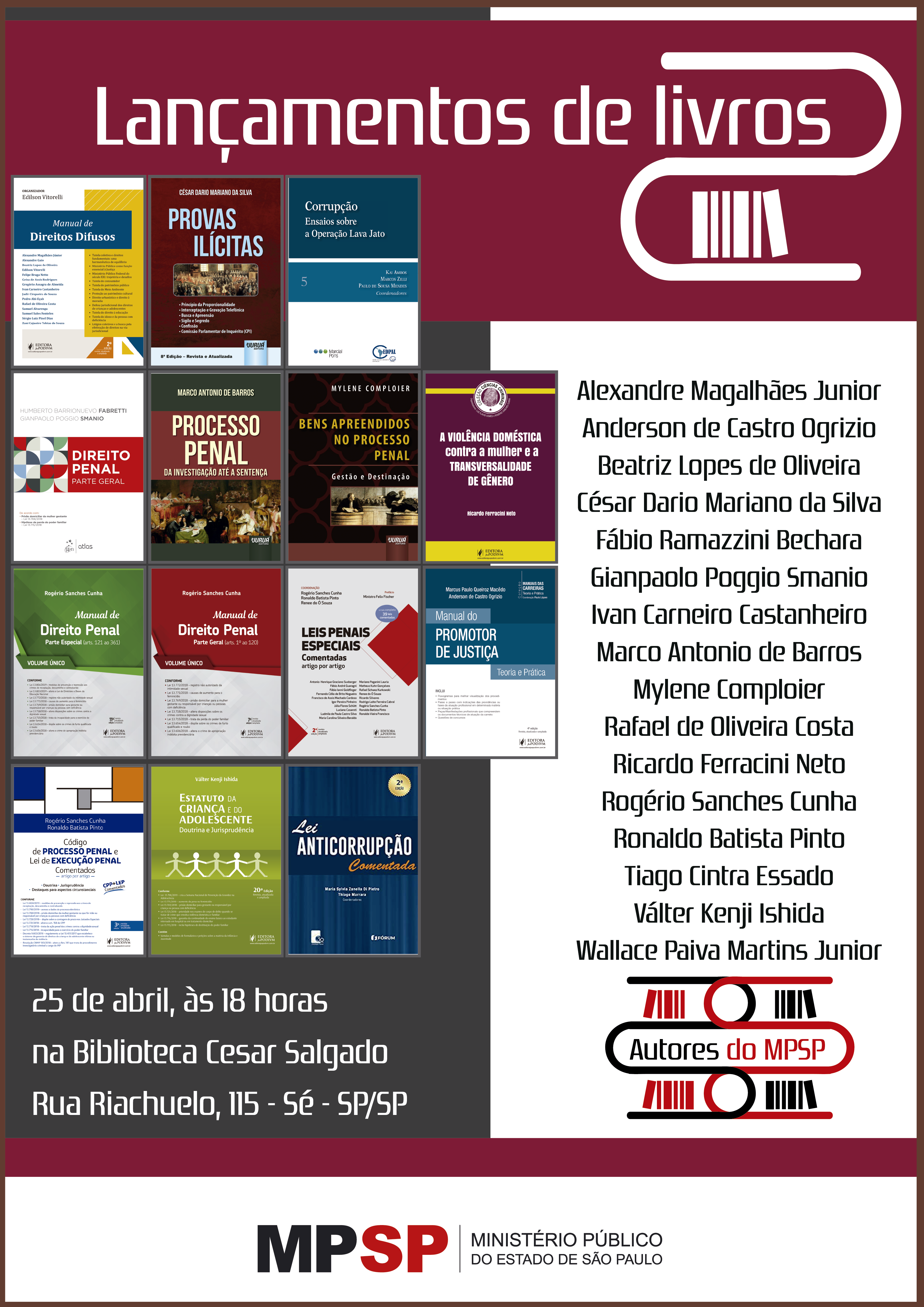 capa da 3ª edição do evento autores do mp